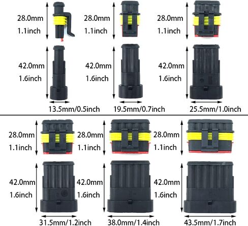 Waterproof Automotive Electrical Connector Terminals Wire Plug Kit 1/2/3/4/5/6 Pin Car Connectors Male Female Butt Quick Connect Way Disconnect in Saudi Arabia