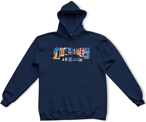Thrasher 40 Years Pullover Hoodie - Navy in Saudi Arabia
