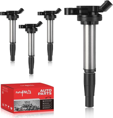 UF596 مجموعة من 4 ملفات إشعال متوافقة مع Toyota Corolla 2009 2010 2011 2012 2013 2014 2015 2016 2017 مجموعة ملفات Prius لـ Scion XD IM، لكزس CT200h 1.8L L4 يستبدل OE 90919-02252 in Kuwait