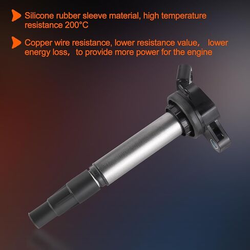 UF596 مجموعة من 4 ملفات إشعال متوافقة مع Toyota Corolla 2009 2010 2011 2012 2013 2014 2015 2016 2017 مجموعة ملفات Prius لـ Scion XD IM، لكزس CT200h 1.8L L4 يستبدل OE 90919-02252 in Kuwait