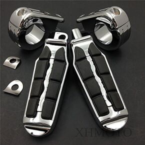 HTTMT MT216-057-CD/045-CD-A 1.5 Inches Highway Tombstone Engine Guards P Clamp Foot Peg Compatible with Harley Sportster