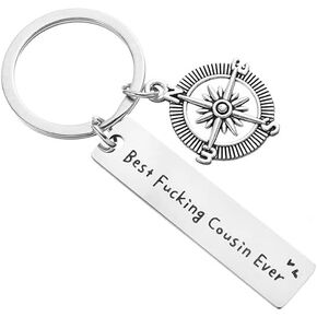 Cousin Gifts for Women Men Cousin Keychain for Cousin Birthday Christmas Gift for Cousin Long Distance Relationship Gifts for Cousins Gifts Best Cousin Ever Keychain