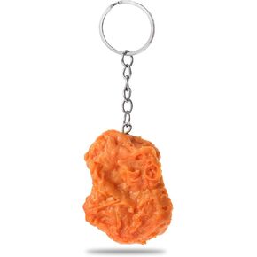 1 PCS Chicken Nugget Keychain Imitation Food Keychain Realistic Chicken Nugget Key Chain Fried Chicken Keychain Fun Cute Fried Chicken Nugget Key Ring Cute Simulation Food Pendant Keychain for Home