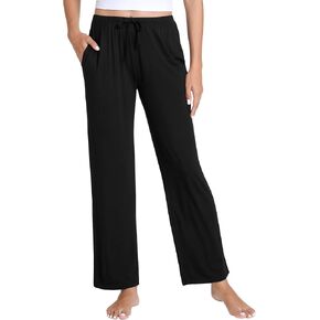 Women's Pajamas Pants-Viscose Made from Bamboo,Wide Leg Pants with Pockets Long Sweatpants Drawstring Yoga Pants