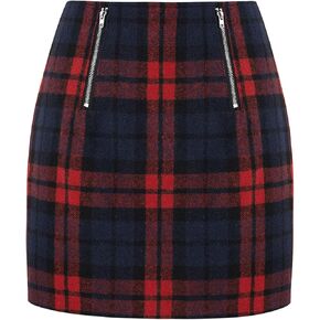 Vrtige Women's Plaid Skirt for Women High Waist A Line Fall Bodycon Pencil Mini Skirt