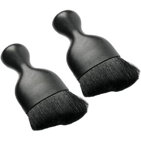2Pcs Car Interior Detailing Brush,Curved Soft Bristles Auto Removal Dust Collectors,Auto Detail Brush Car Dash Duster Brush, Air Conditioner Vents etc Interior Cleaning Tool Accessories (Black)
