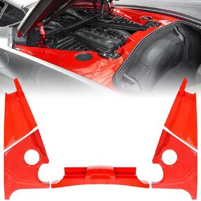 Engine Compartment Decorative Panel Cover Compatible with for 2020-2024 Chevy Corvette C8 Coupe Engine Bay Guard Protector Trim Cover Engine Hood Cover,Red