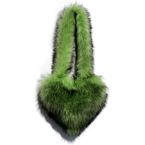 Womens' Faux Fur Love Messenger Shoulder Bag Satchel Design