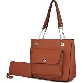MKF Collection Women Tote Bags Wristlet Wallet Large Designer Handbag Shoulder Bag Top-handle Big Satchel Hobo 2pcs Purse Set