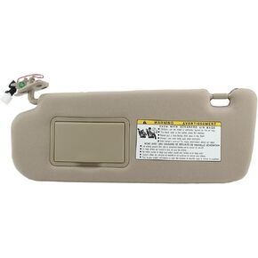 MOTOALL Beige Front Driver Side Sun Visor 852013K010QD for Hyundai Sonata 2005-2010 Sun Visor with Makeup Mirror Beige Left Driver Side