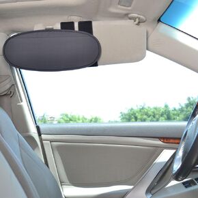 TFY Vehicle Visor Anti-Glare Anti-Dazzle Sunshade Extension Sun Blocker for Cars, Vans and Trucks - Silver