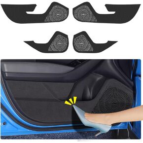 Car Door Anti Kick Pad for Subaru Crosstrek 2024 Accessories Carbon Fiber Style Leather Sticker Door Sill Protector Cover Edge Guard Side Mat Interior Decoration Dirty Stickers (Set of 4)
