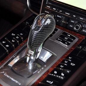 ZiWen New Interior Trim Center Gear Shift Knob Cover Accessories for Porsche 718 Cayman Boxster Panamera Macan (Carbon Fiber Print)