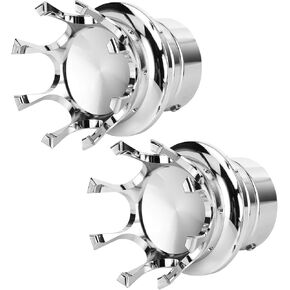 Front Axle Nut Covers Cover ChromeCaps Cups Gold Head Bolt For Motorcycle 2007 Crown Wheel Nuts 20052016 Touring Axle (Electroplate)