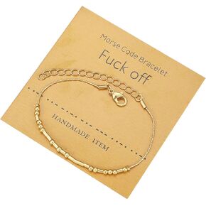 تخزين ستوفرز ملابس العطلة للنساء 2024 أساور رمز مورس للنساء أساور ملهمة هدايا الصداقة أساور رقيقة قابلة للتعديل سوار مضحك للأصدقاء (A2) in Kuwait