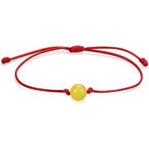 Amber Culture Amber Red String Bracelet - Certified Handmade Natural Friendship and Good Luck Charm Bangle Wrap in a Gift Box Unisex Adult