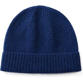 GreenMount Unisex Cashmere Thick Beanie Hat Ribbed Knit Soft Warm Winter Hat for Men and Women
