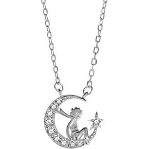 retsamradassaT The Little Le Petit Prince Necklace, Silver