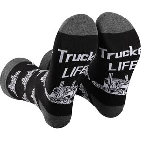 PXTIDY 1 Pairs Lady Trucker Sock Lady Trucker Life Truck Driving Gifts Womens Female Truck Driver Sock Truck Driver Dad Gifts