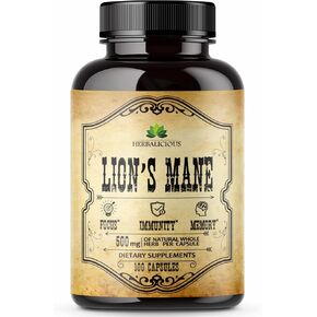 Lion’s Mane Liquid Mushroom Supplement – Premium Mushroom Extract Brain Supplement for Memory Focus, Clarity and Nerve Support – Non-Gluten and Non-GMO Supplement Lions Mane 4 Fl Oz
