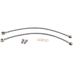2 PCS/SET SHLPDFM 7/16" Braided Stainless Steel Disc Brake Hose Compatible with Chevelle & Nova Disc Brakes 1964-1972