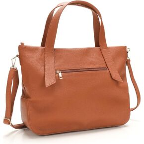 Leather Tote Shoulder Bag for Women Satchel Handbag with Top Handles | Minimalist Elegant | Large Capacity Bag