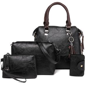 Purses fashion for Women Shoulder Bags Tote Satchel 4pcs Handbag Set