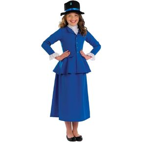 fun shack Girls English Nanny Costume, Kids Victorian Costume, Girls Victorian Dress Costume, Pioneer Costumes for Girls
