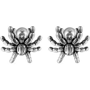 2Pcs 16G Spider Cartilage Stud Earrings for Women Men Stainless Steel Conch Helix Screw Back Earrings Studs Halloween Cartilage Piercing Jewelry