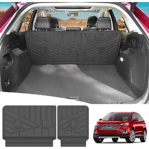 Trunk Mat & Backrest Mat for 2015-2024 Ford Edge Cargo Mats All Weather Rear Seat Back Cargo Liners for 2015-2024 Ford Edge 5-Seater Accessories