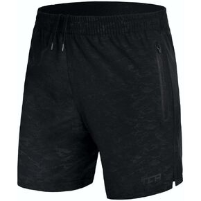 TCA Elite Tech Gym Shorts Men Athletic Shorts Workout Running Shorts for Men with Zip Pockets