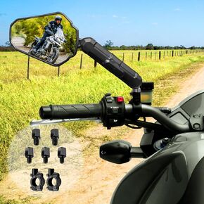 Mofun Motorcycle Mirrors Fit 8mm 10mm 7/8" Handlebar Compatible with Street Dirt Bike 390 1290 KLR 650 ADV ATV Snowmobile Scooter
