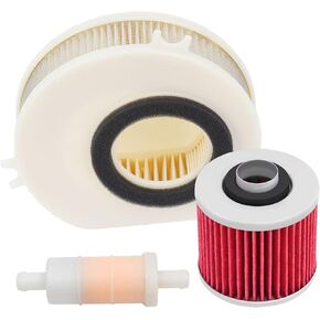 5EL-14451-00 Air Filter & Oil Filter & Fuel Filter Cleaner Compatible with Yamaha V Star 1100 XVS1100 XVS 1100 Midnight Custom 2007 2008 2009 / V Star XVS1100 XVS 1100 Custom 2000-2009