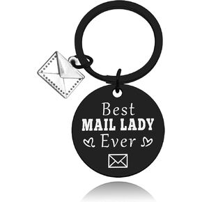 Appreciation Keychain Gifts for Mail Lady Postal Worker Keyring Gift Retirement Thanksgiving Birthday Gift for Mail Carrier