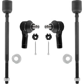 BOXI (Set of 4) Front Inner and Outer Tie Rods fit for Chevrolet Chevy Sprint 1989-1991 / for Geo Metro 1989-1997 / for Pontiac Firefly 1989-1991 / for Suzuki Swift 1990-1995 / Replaces ES3043 EV269