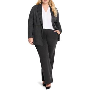 NIC+ZOE Women's Pinstripe Ponte Zip Jacket