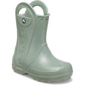 Crocs Handle It Rain Boots (Toddler/Little Kid), Moss, 2 US Unisex