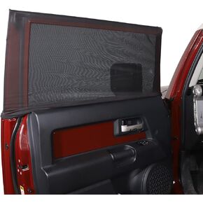 LLKUANG 100% Protection from Bugs for Toyota FJ Cruiser 2007-2021 Shade Breathable Mesh Car Curtains Door/Window Net Car Window Screens for Camping-2Pcs