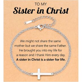 UPROMI Christian Gifts for Women, Best Friend Religious Gifts for Women Jewelry Cross Bracelet Easter Gifts for Women