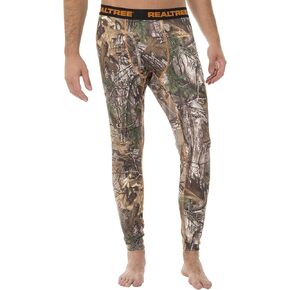 Realtree Lightweight Fleece Thermal Underwear for Men - Cold Weather Camo Base Layer Hunting Pants