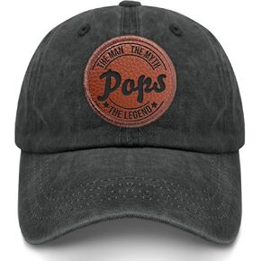Pops The Mans The Myths The Legends Baseballs Caps Trendys Workouts Caps Gifts for Fathers Who Likes Engraveds,Cyclings Hats Celebrates Your Legendarys Dad!