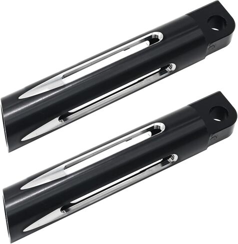 2 Pcs Motorcycle Rear Footpegs CNC Cut Threaded Mounting Foot Pegs Footstool Pedals Replacement for Harley Sportster Road King Electra Glide Fat Bob Dyna Touring Black in Kuwait