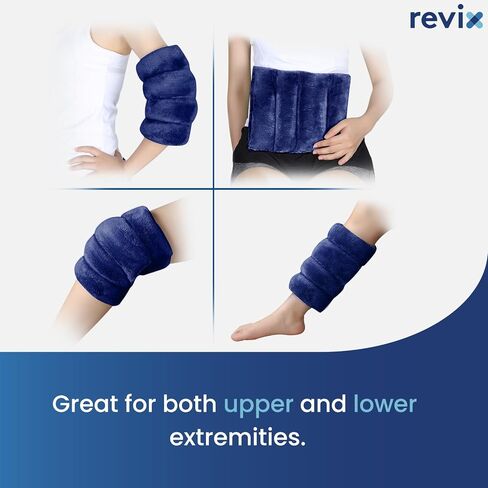 REVIX Microwave Heating Pad for Knee Pain Relief & Arthritis Elbow,Muscle and Joint, Microwavable Heated Knee Wrap for Tennis Elbow Treatment, Men and Women in Kuwait