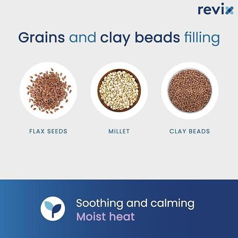 REVIX Microwave Heating Pad for Knee Pain Relief & Arthritis Elbow,Muscle and Joint, Microwavable Heated Knee Wrap for Tennis Elbow Treatment, Men and Women in Kuwait