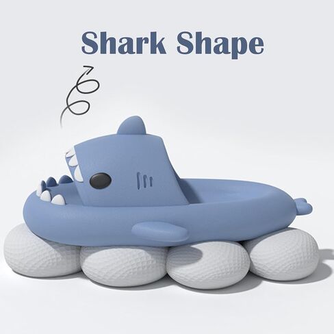 Shark Slides for Men and Women, Cloud Fun Animal Slipper for Adult, Cozy Non-Slip Shark Sandals for Bathroom, Outdoor in Saudi Arabia
