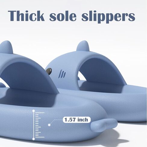 Shark Slides for Men and Women, Cloud Fun Animal Slipper for Adult, Cozy Non-Slip Shark Sandals for Bathroom, Outdoor in Saudi Arabia