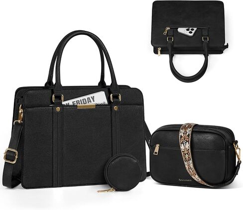 RAINSMORE Purses and Handbags for Women,Tote Handbag Satchel Purses for Work Travel Crossbody Purse Satchel Handbag Set 3pcs in Saudi Arabia