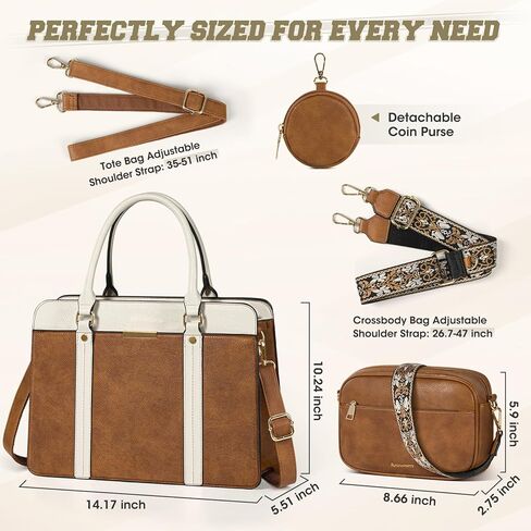 محافظ وحقائب يد للنساء من رينمور، حقيبة يد كبيرة وحقائب يد للعمل والسفر ومحفظة كروس ومجموعة حقائب يد مكونة من 3 قطع in Kuwait