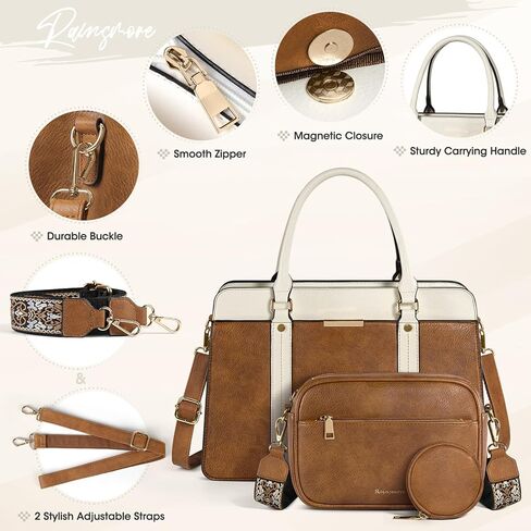 محافظ وحقائب يد للنساء من رينمور، حقيبة يد كبيرة وحقائب يد للعمل والسفر ومحفظة كروس ومجموعة حقائب يد مكونة من 3 قطع in Kuwait