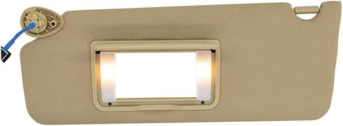 Driver Left Side Sun Visor Compatible with Honda Pilot 2017-2021,for Honda Ridgeline 2018-2020 Sun Visor Replace# 83280-TG7-A12ZA Car Sun Shade with Light and Mirror (Beige-Driver Left) in Saudi Arabia